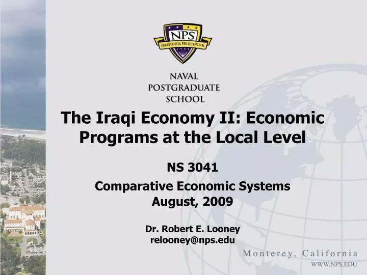 the iraqi economy ii economic programs at the local level