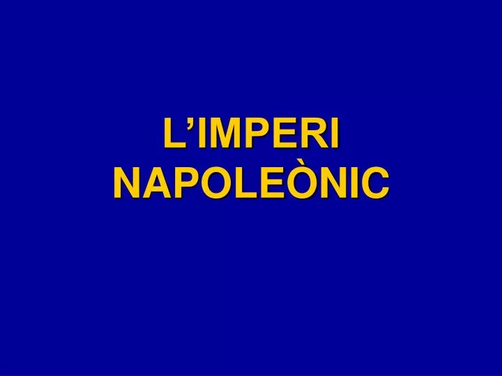 l imperi napole nic