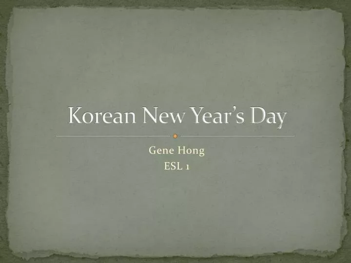 korean new year s day