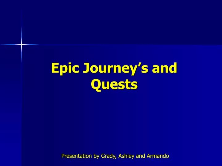 epic journey s and quests