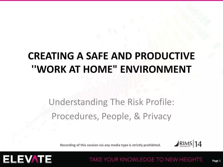 creating a safe and productive work at home environment