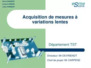 acquisition de mesures variations lentes