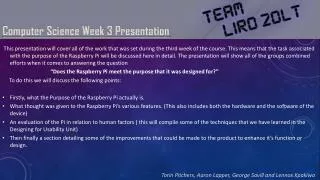 Computer Science Week 3 Presentation