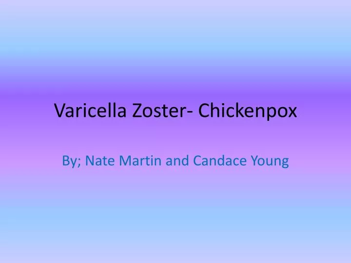 varicella zoster chickenpox