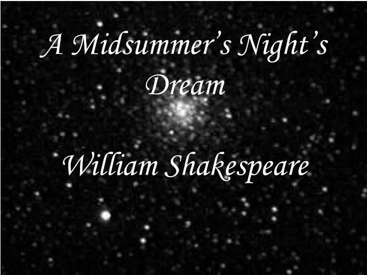 a midsummer s night s dream william shakespeare