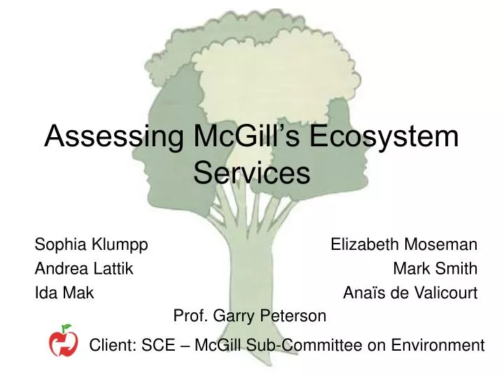 assessing mcgill s ecosystem services