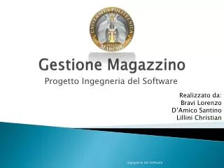 gestione magazzino