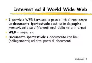 internet ed il world wide web