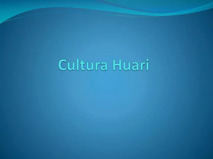 cultura huari