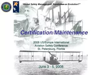 Certification/Maintenance