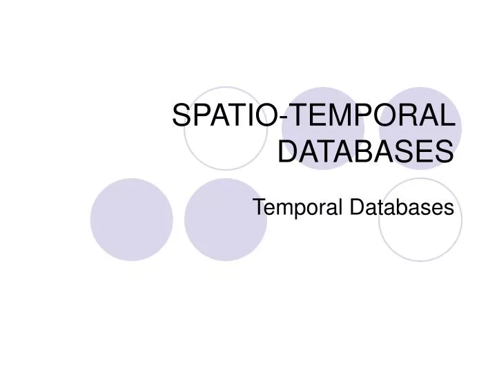 spatio temporal databases