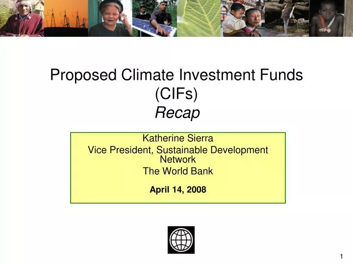proposed climate investment funds cifs recap