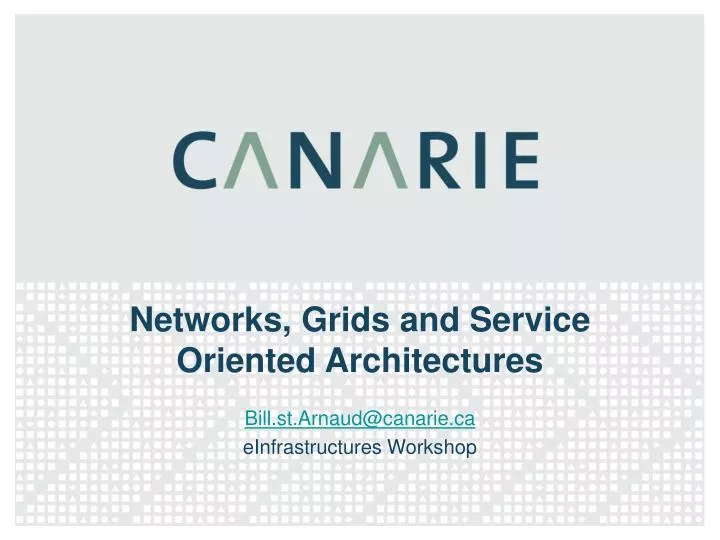 networks grids and service oriented architectures