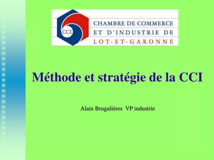 m thode et strat gie de la cci