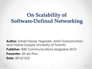 On Scalability of Software-Defined Networking