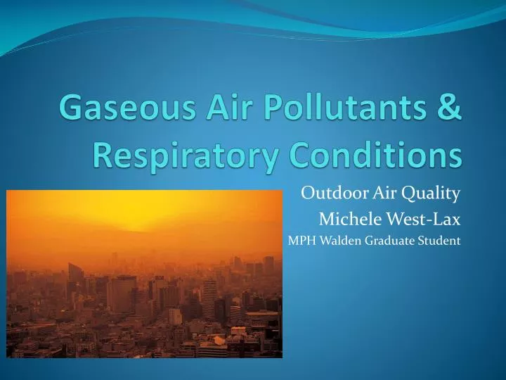 gaseous air pollutants respiratory conditions