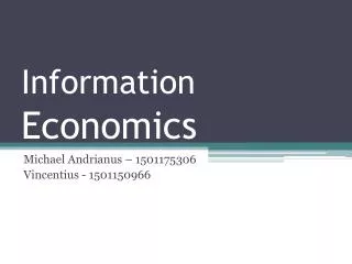 Information Economics