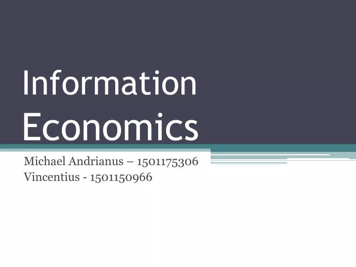 information economics