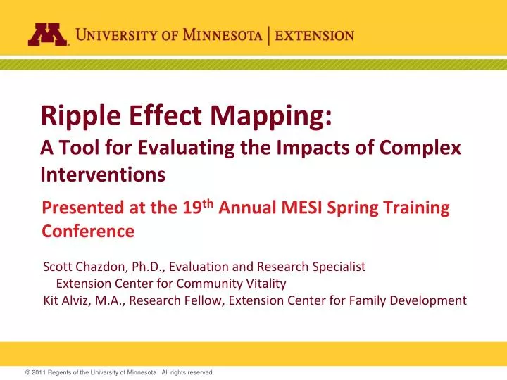 ripple effect mapping a tool for evaluating the impacts of complex interventions