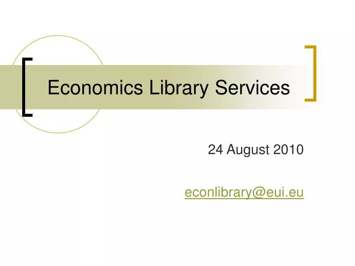 economics library services
