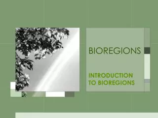 BIOREGIONS