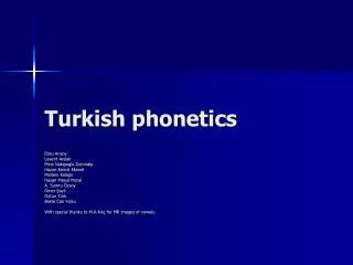Turkish phonetics