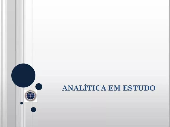 anal tica em estudo