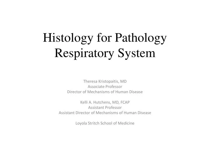 histology for pathology respiratory system