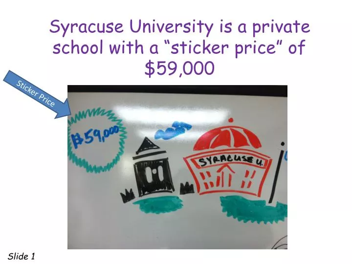 syracuse university is a private school with a sticker price of 59 000