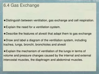 6.4 Gas Exchange