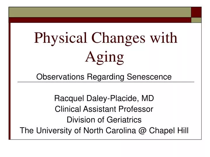 physical changes with aging