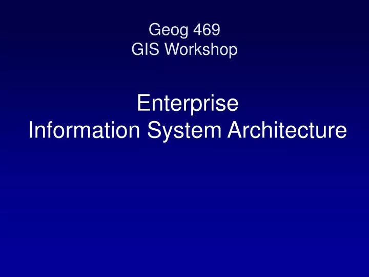 enterprise information system architecture