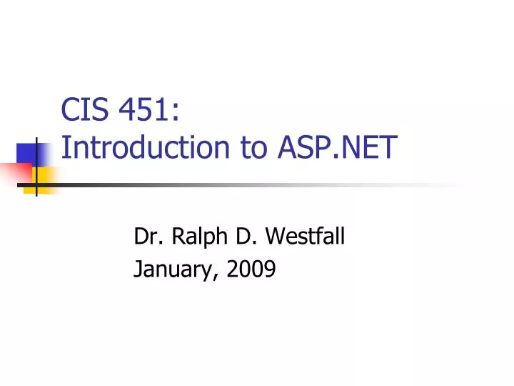 cis 451 introduction to asp net