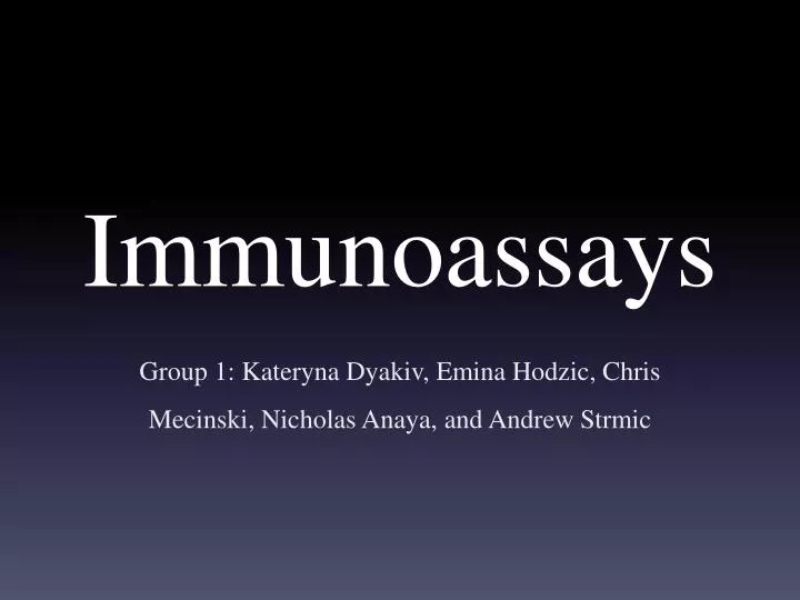 immunoassays