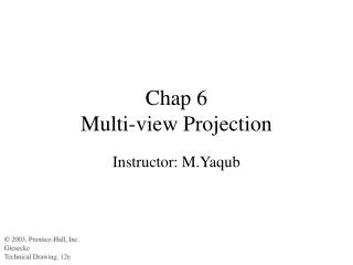 Chap 6 Multi-view Projection