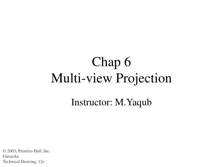 chap 6 multi view projection