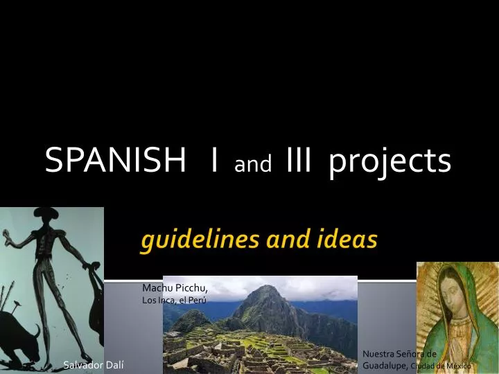 spanish i and iii projects