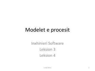 modelet e procesit