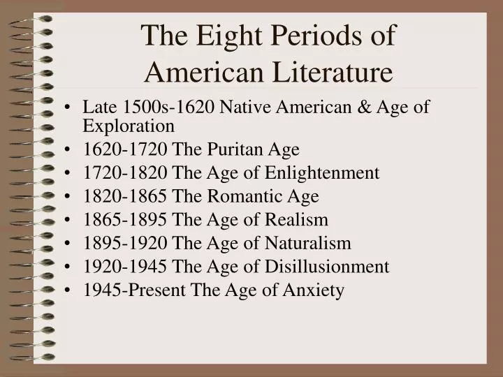 the eight periods of american literature