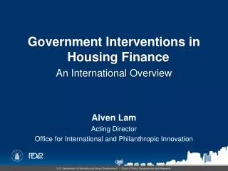 Alven Lam Acting Director Office for International and Philanthropic Innovation