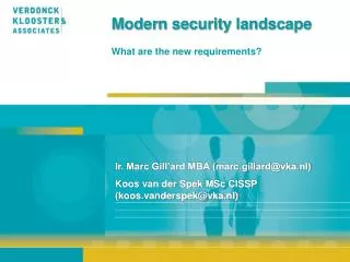 modern security landscape