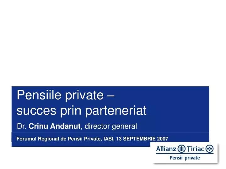 pensiile private succes prin parteneriat dr crinu andanut director general