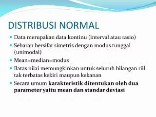 distribusi normal