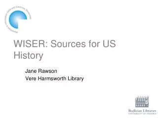 WISER: Sources for US History