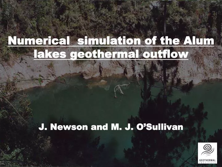 numerical simulation of the alum lakes geothermal outflow