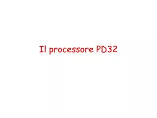 il processore pd32