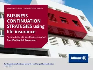 BUSINESS CONTINUATION STRATEGIES using life insurance