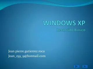 windows xp recorrido b sico