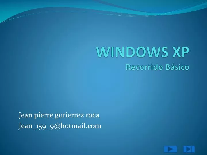 windows xp recorrido b sico