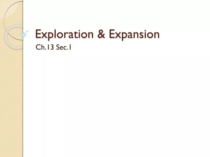 exploration expansion